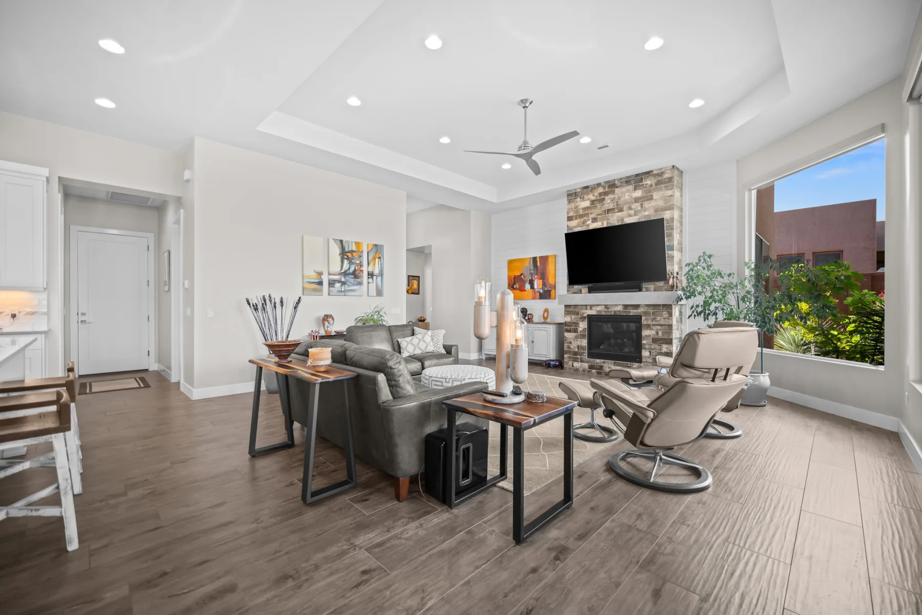 Bright living room photographed in Ivins, Utah